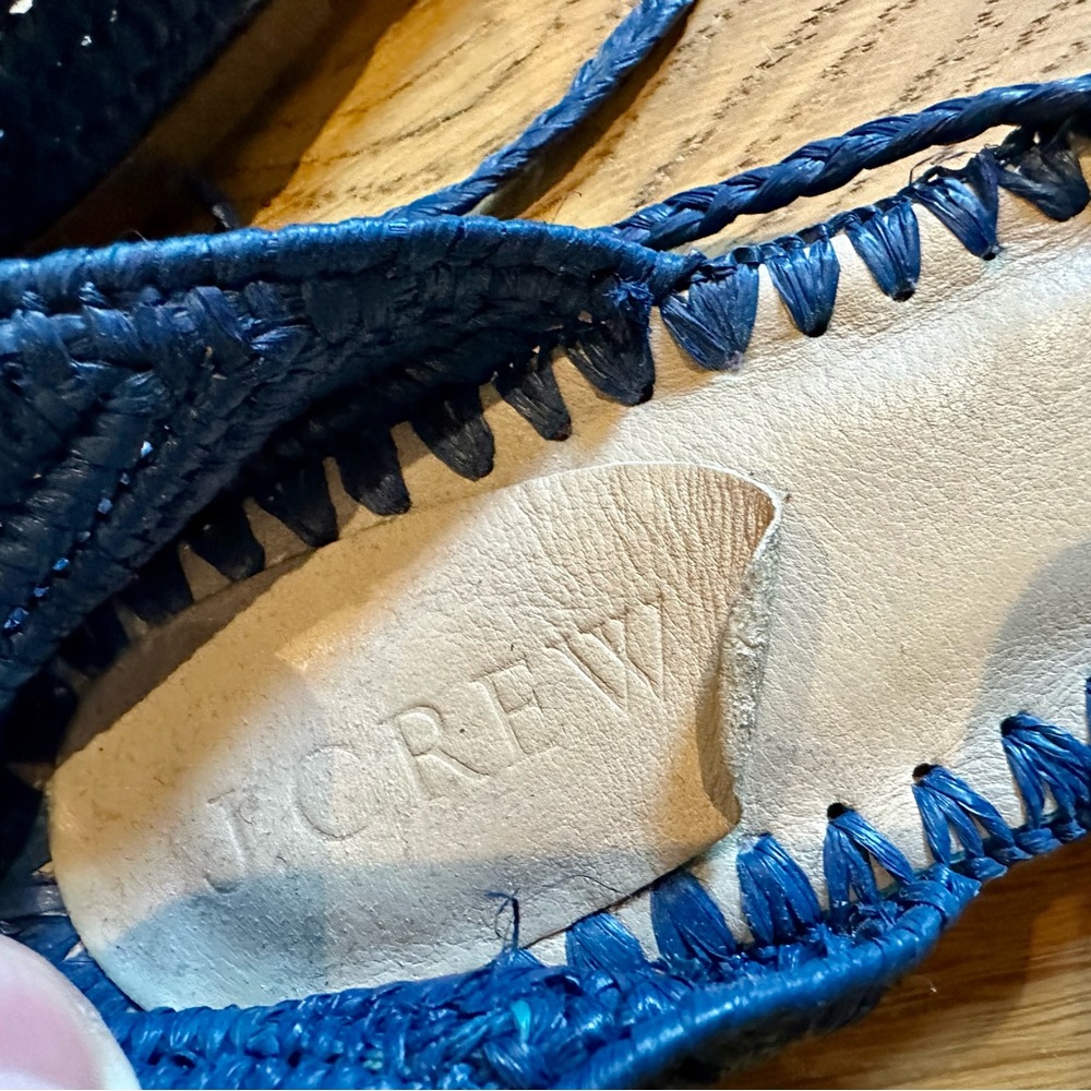 J. Crew ankle-tie raffia flats - Picture 4 of 6